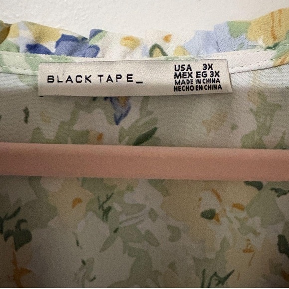 Black Tape Floral Long Sleeve Dress - Picture 2 of 5